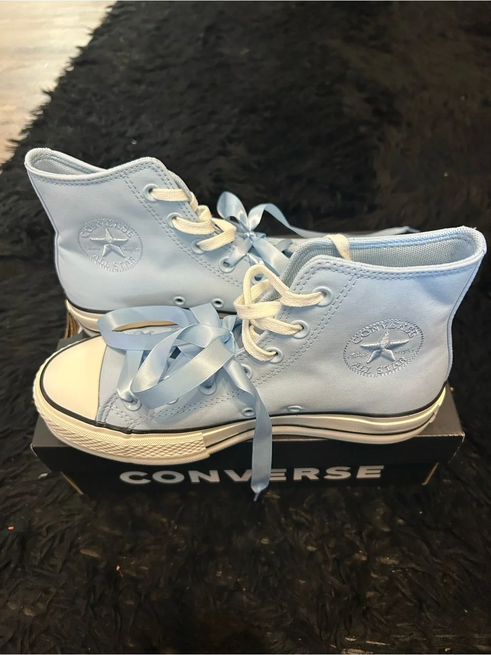CONVERSE Ctas Lift Hi top blue platform lace up shoes sneakers women’s 7 new